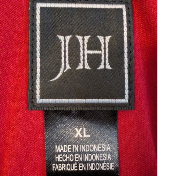 JH Jessica Howard Women's Size XL Short Sleeve Plaid Cowl Neck Pleated Dress Red - Picture 5 of 7